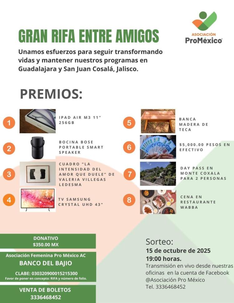 ¡Gran Rifa entre Amigos&nbsp;2025!